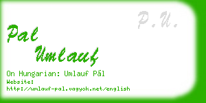 pal umlauf business card